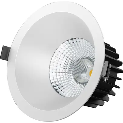 EB-LED-Spot maxLUCE ATMO 200 24W 2640lm 3000…4000K IP44 1-10V DALI2 Ø200mm weiss 