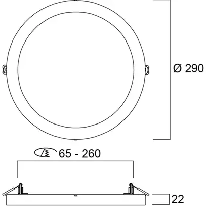 Downlight LED Feilo Sylvania START 5IN1 Ø290mm 23W 2300lm 3000…6500K VWB 
