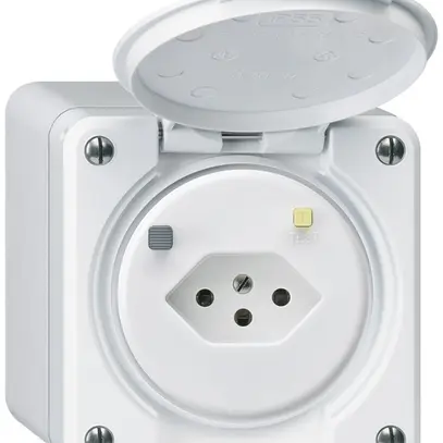 Presa FI AP robusto T13 30mA bianco 