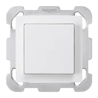 Interrupteur ENC kallysto 3/2L blanc avec plaque de fixation 