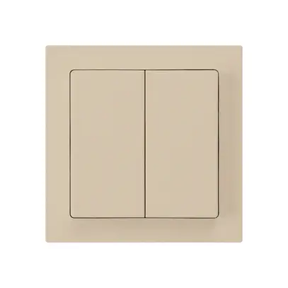 Kit frontale kallysto 60×60 beige per interruttore/tasto con bottone doppio 