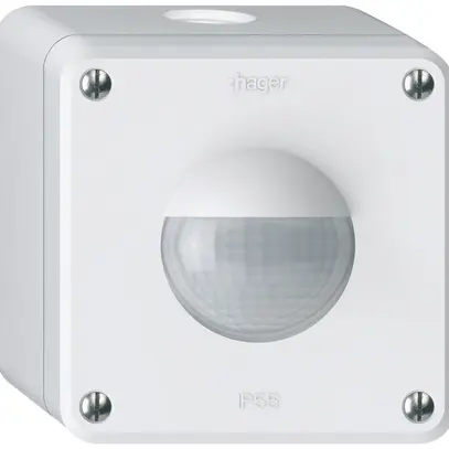 Détecteur de mouvement AP Hager robusto IP55 3 fils blanc 