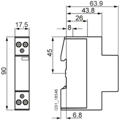 Contacteur AMD Siemens SENTRON INSTA 5TT5 220…230V AC/DC 2NC 20A 230V 1UM 