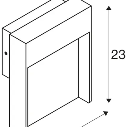 Lampada a muro LED SLV FLATT 14W 3000K 500lm IP65 antracite/legno 
