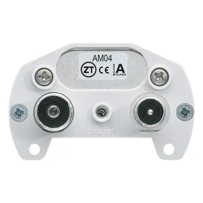 Inserto per presa antenna R/TV/dati Hager montaggio E 2GHz 19db 