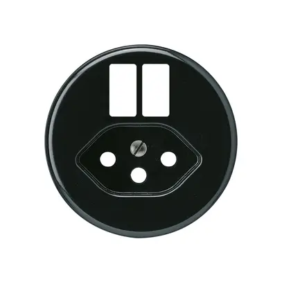 Disque frontal basico H p.prise 2×USB & type 13 noir 