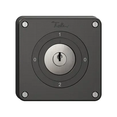 Interruttore rotativo NEVO, 2/1 L, con serratura&2 chiavi, KS, 0-1-0-2, nero 