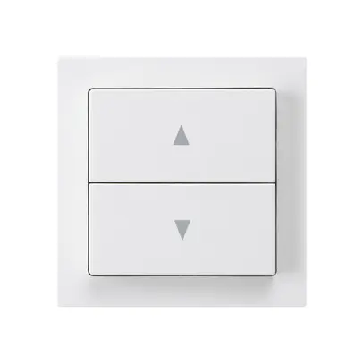 Kit frontale kallysto 60×60 bianco per interruttore/tasto per tapparelle doppio 