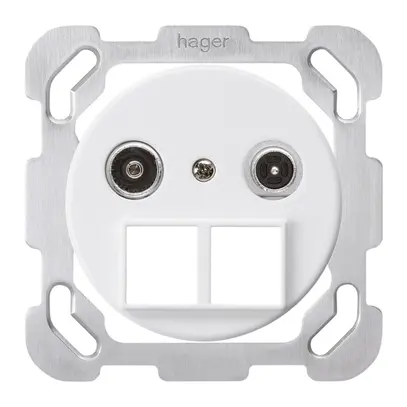 Prise multimédia ENC basico TV-R montage B 19dB 2GHz blanc 