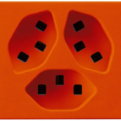 Presa FLF Hager 3×tipo 23 D arancione 