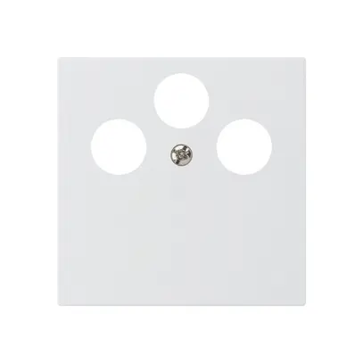 Placca frontale kallysto per R&M HWS bianco 3×coass.SAT 