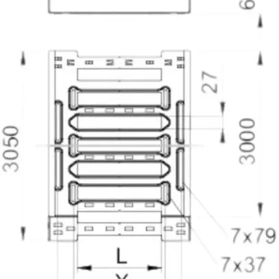 Canale di cavi Bettermann SKSM 60×500×3050mm zincato a caldo a immersione 