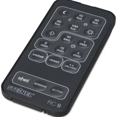 Télécommande Steinel RC 9 pour détecteurs sensIQ/S, iHF 3D et appliques XLED PRO 