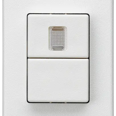 Pulsante doppio INS Hager FLF 10A/250V 0/1L 1× illuminato bianco 