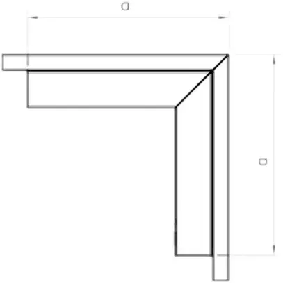 Angle extérieur Bettermann LKM 60×60mm zingué 