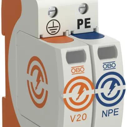Scaricatore di sovratensione Bettermann V20+NPE+FS, 1L, tipo 2, 280V 