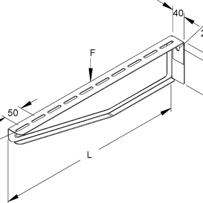 Console murale 610×60mm zing.send. 