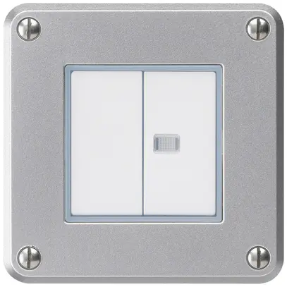 Interrupteur ENC robusto IP55 schema 3/contact à poussoir 1×lumineux aluminium 