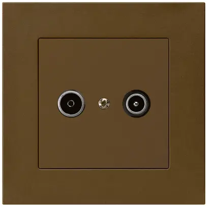 Prise de passage ENC kallysto.pro R/TV 23dB brun 