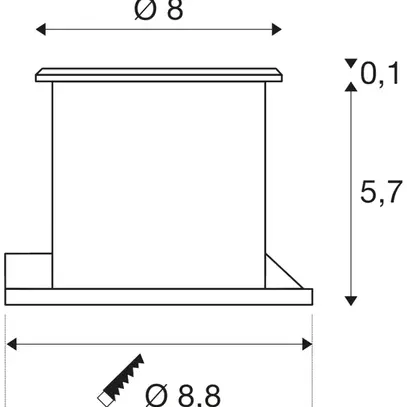 Lampada di terreno LED INS SLV DASAR FLAT Ø80mm 230V 3.5W 140lm 3000K IP67 ac-pr 