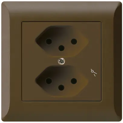 Prise ENC kallysto.line 2×T13 brun 