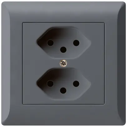 Presa INC kallysto.line 2×T13 antracite con protezione bambini 