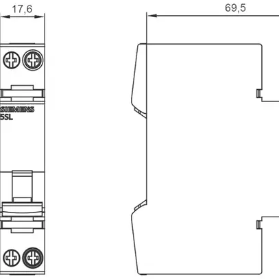 Disjoncteur Siemens SENTRON 5SL6 2P 230V C 13A 6kA 1UM 