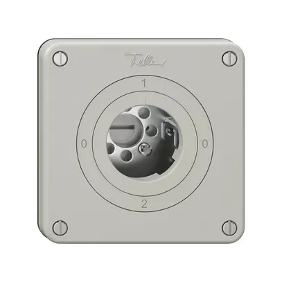 Interrupteur rotatif NEVO, 2/1 L, sans cylindre, KS, 0-1-0-2, gris clair 