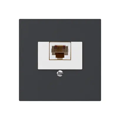 Insert pour prise de raccordement kallysto 1×RJ45u noir 