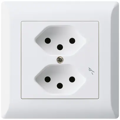 Prise ENC kallysto.line 2×T13 blanc 