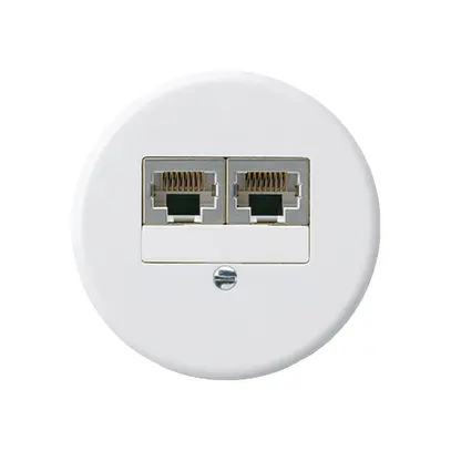 Inserto per scatola INC basico 2×RJ45s separato CUC bianco 