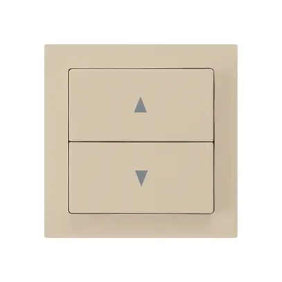 Kit frontale kallysto 60×60 beige per interruttore/tasto per tapparelle doppio 