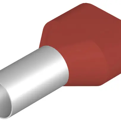 Capocorda doppio Weidmüller H isolato 2×10mm² 12mm rosso DIN sciolto 