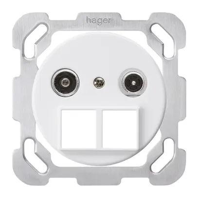 Prise multimédia ENC basico TV-R montage B 10.5dB 2GHz blanc 