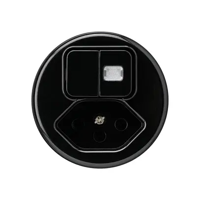 Inserto per combinazione luminosa basico 3+A-R/1L+T13 nero 1 lente prot.bambini 