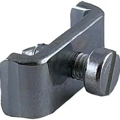 Plaque de contact et 1 vis en acier galvanisé 