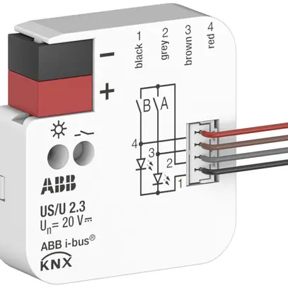 Modulo ingresso/uscita KNX INS ABB US/U2.3 2-canali 20VDC 40×39×12mm 