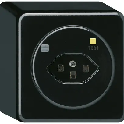 Presa AP basico T23 FI 30mA nero 