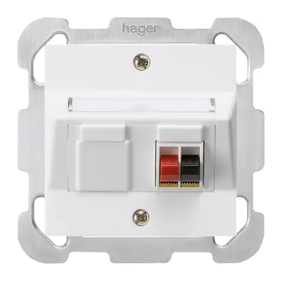 Presa INC audio kallysto 1×bianco morsetto per 1 altoparlante piastra fissaggio 