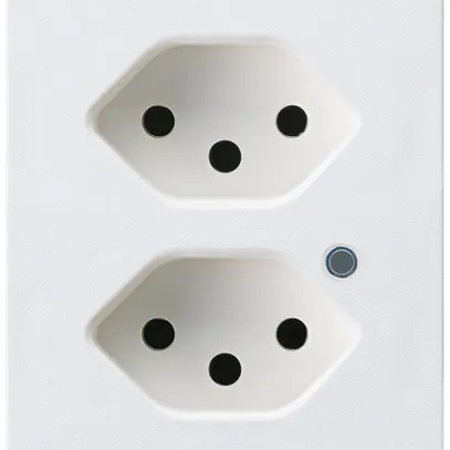 Presa FLF Hager 2×tipo 13 illuminati D bianco 