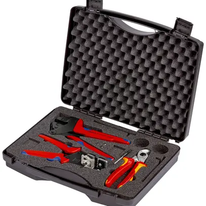 Valise d'outils KNIPEX pour PV sans bloc de sertissage 