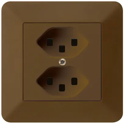 Presa INC kallysto.trend 2×T23 marrone con morsetti ad innesto 