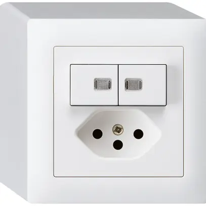 AP-Leuchtkombination 2×AR/1L+T13 weiss kallysto 2 Linsen 