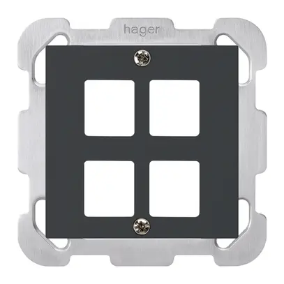 Kit frontale INC HMS kallysto B per 4 moduli nero 