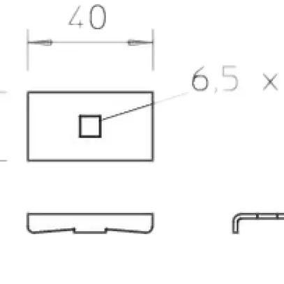 Éclisse de fixation Bettermann 40×22mm pour échelle à câble h=45/60mm 
