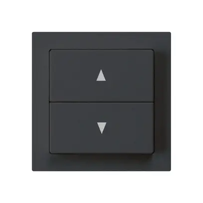 Kit frontale kallysto 60×60 nero per interruttore/tasto per tapparelle doppio 