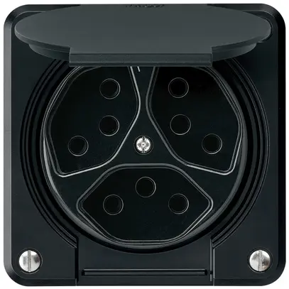 Presa INC robusto 3×tipo 13/1 nero 