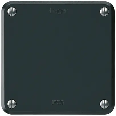 UP-Blindabdeckung robusto IP55 schwarz mit Montageplatte 