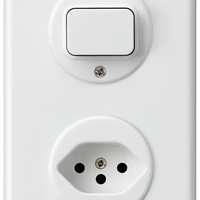 Combinazione INC Hager basico I-I verticale pulsante+tipo 13 bianco 