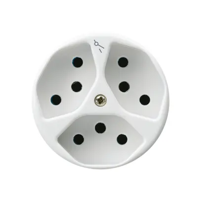 Insert pour prise basico 3×type 13/1 blanc avec sécurité enfants 